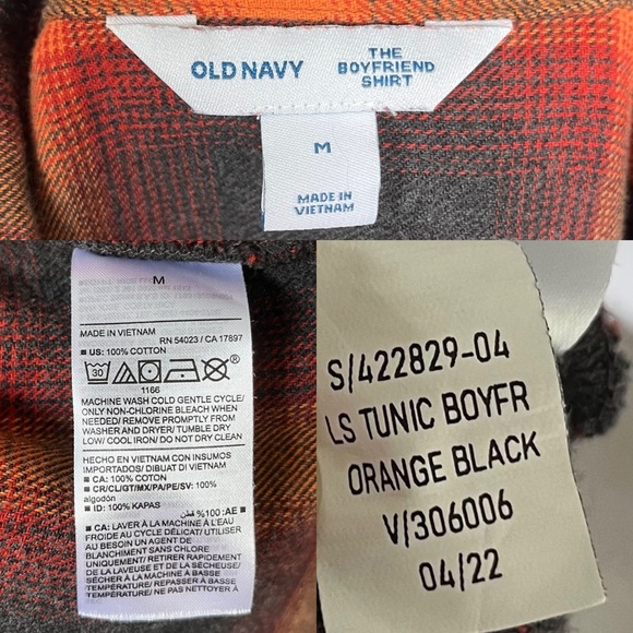 Old Navy Evermore Taylor Swift Long Sleeve Plaid Flannel Boyfriend Tunic Shirt - Picture 6 of 9